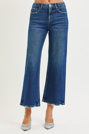Jaylin High Rise Crop Wide Jeans