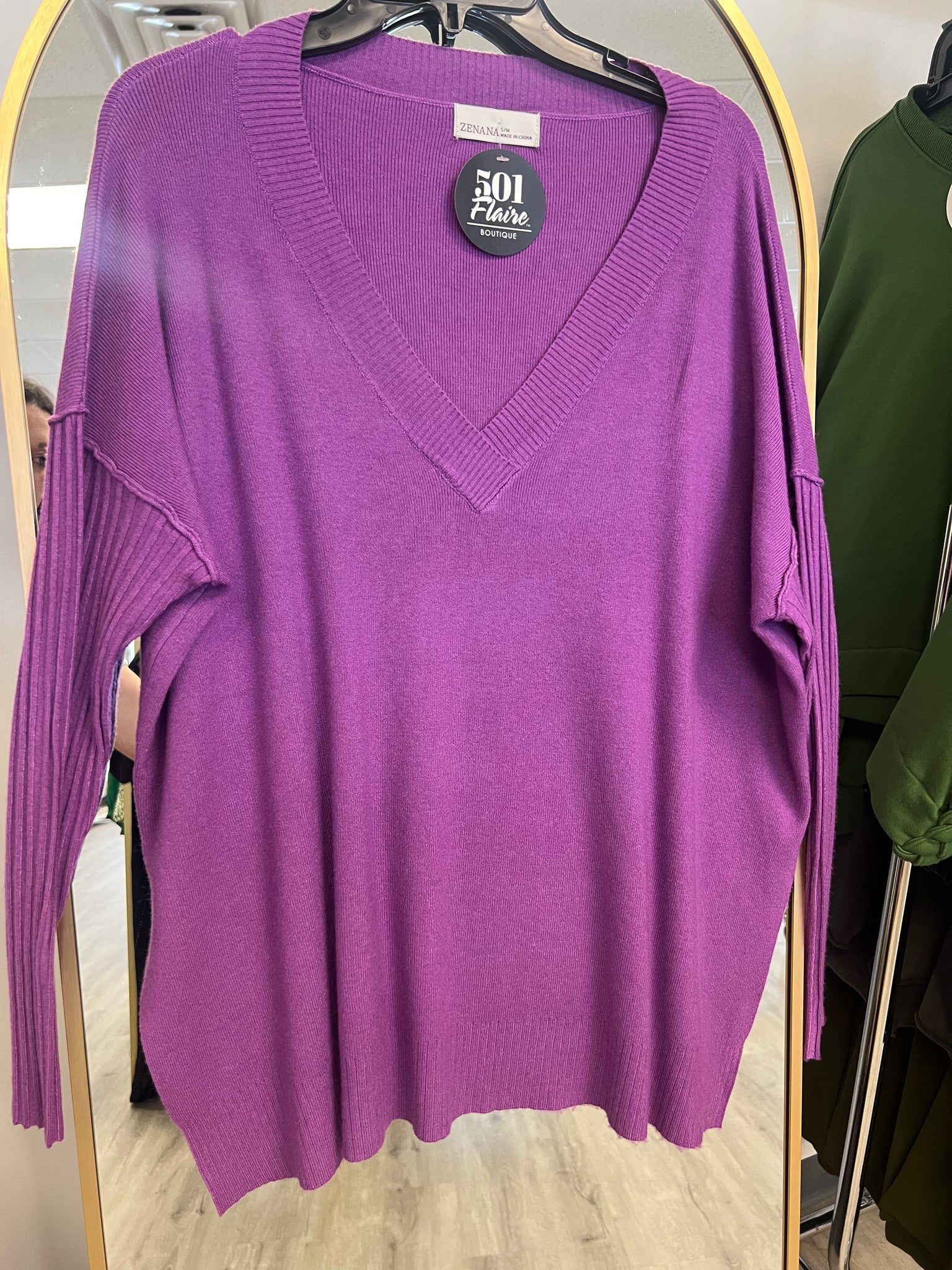 Purple V-Neck