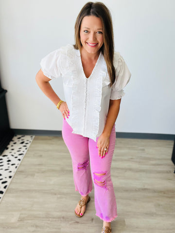 Bright Idea High Waist Frayed Bottoms