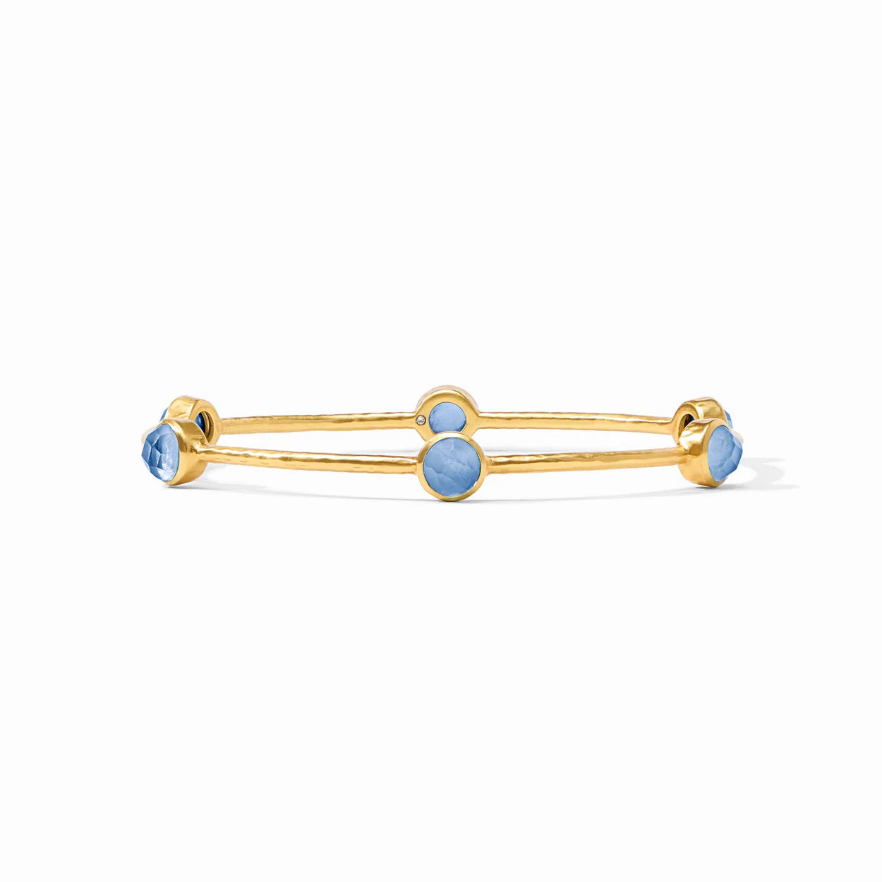 Milano Luxe Bangle | Iridescent Chalcedony Blue