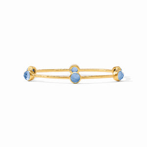 Milano Luxe Bangle | Iridescent Chalcedony Blue