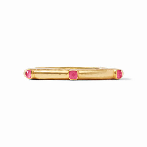Catalina Stone Hinge Bangle | Iridescent Raspberry