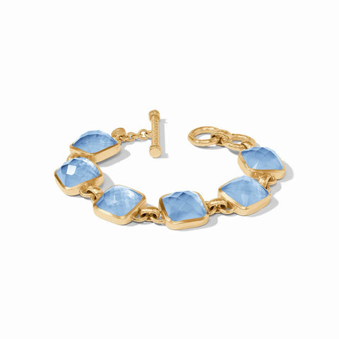 Catalina Stone Bracelet | Iridescent Chalcedony Blue