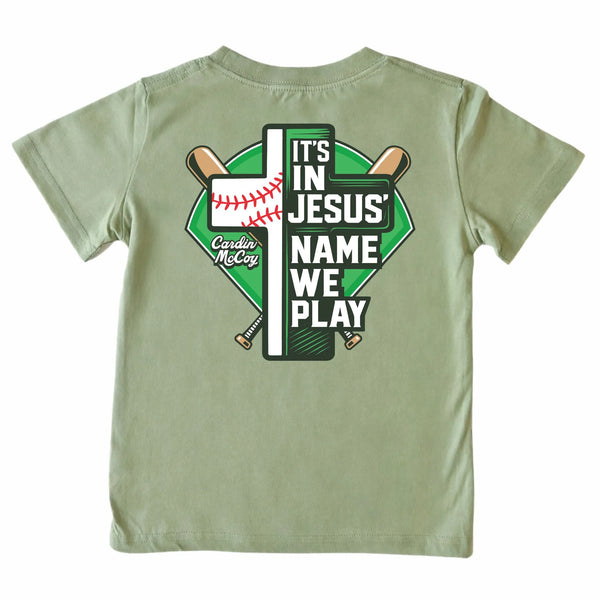 In Jesus Name Baseball Tee