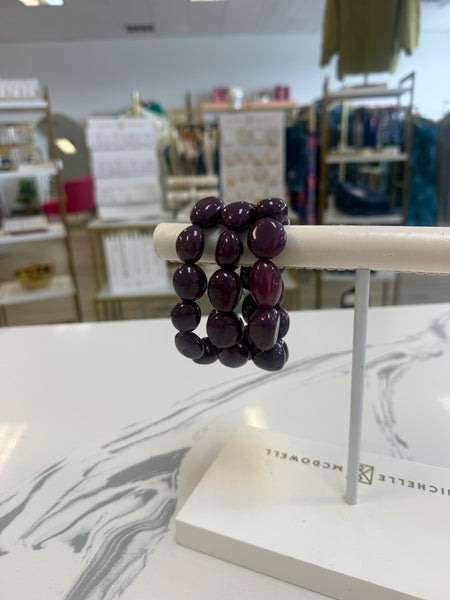 Purple Bangles Set Of 3