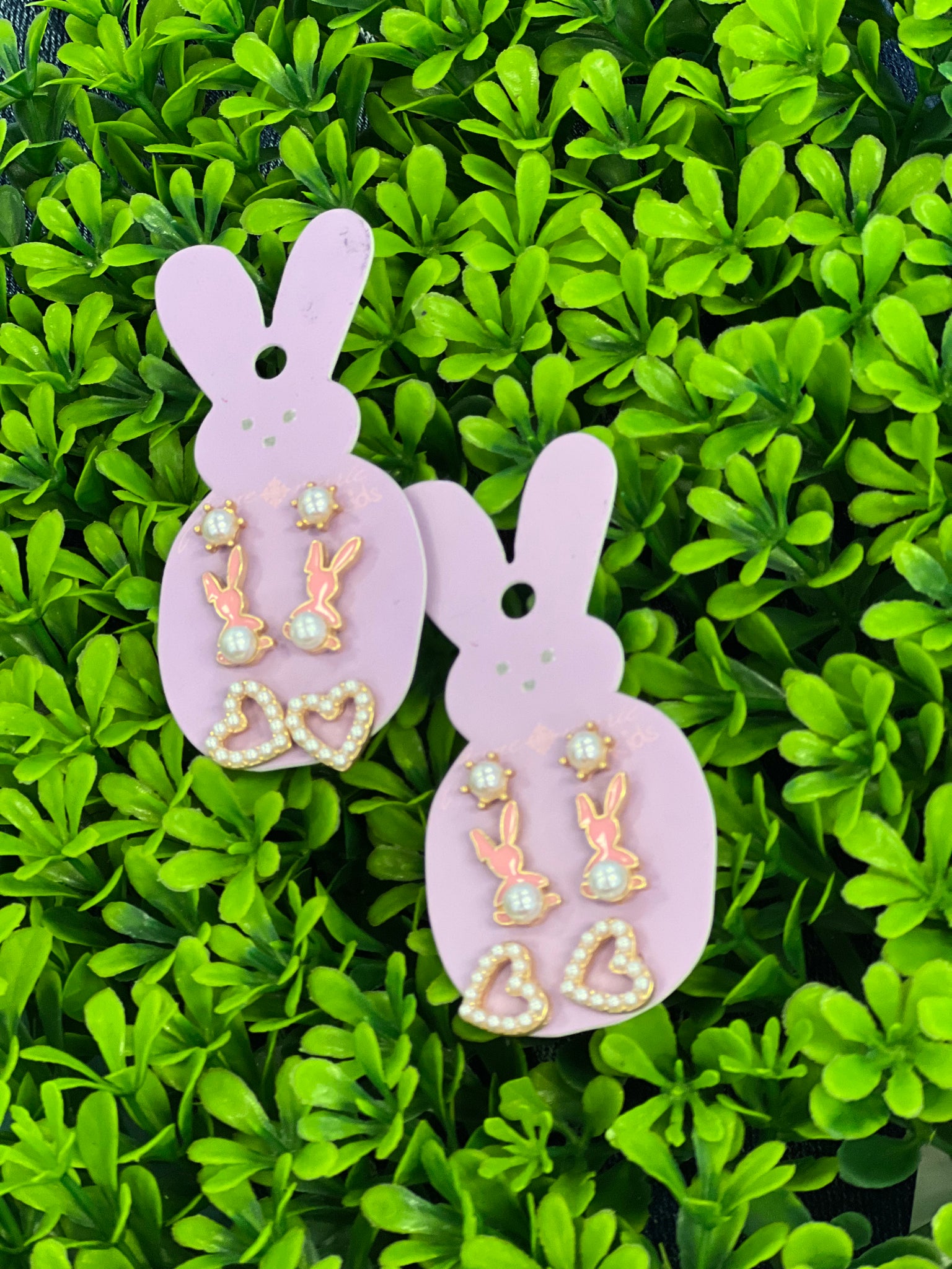Easter Bunny 3 Stud Set Earrings