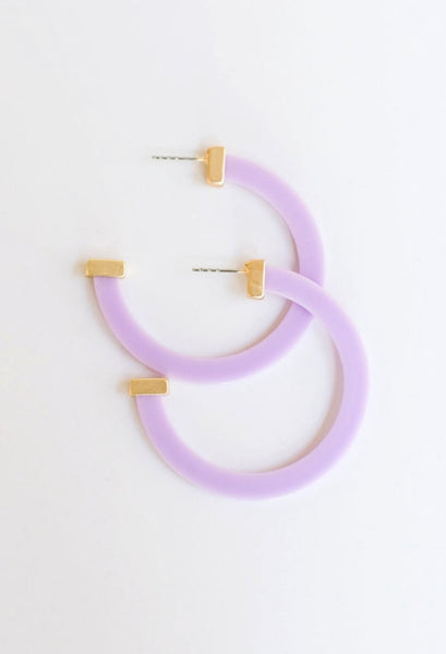 Colorful Acrylic Hoop Earrings {Color/Size Options}