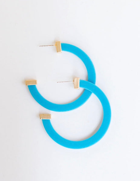 Colorful Acrylic Hoop Earrings {Color/Size Options}