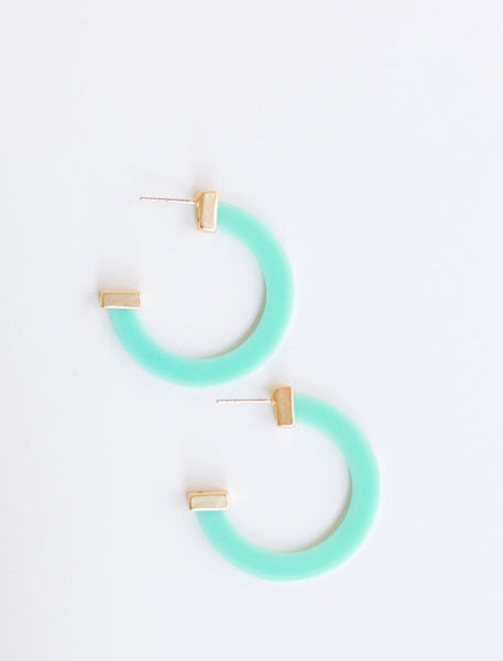 Colorful Acrylic Hoop Earrings {Color/Size Options}