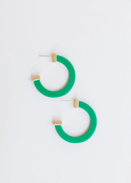 Colorful Acrylic Hoop Earrings {Color/Size Options}