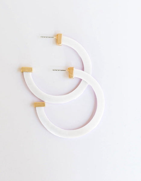 Colorful Acrylic Hoop Earrings {Color/Size Options}