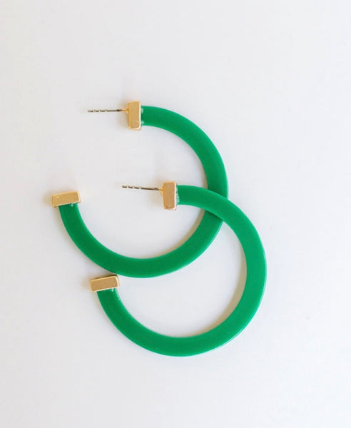 Colorful Acrylic Hoop Earrings {Color/Size Options}