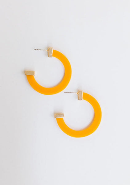 Colorful Acrylic Hoop Earrings {Color/Size Options}