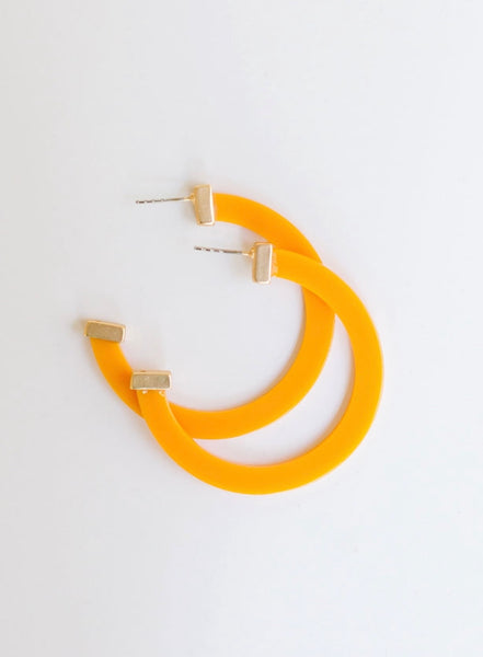 Colorful Acrylic Hoop Earrings {Color/Size Options}