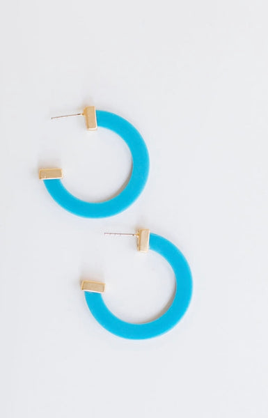 Colorful Acrylic Hoop Earrings {Color/Size Options}