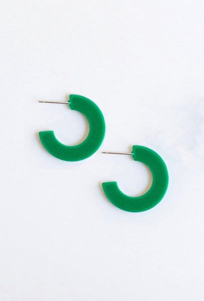 Colorful Acrylic Hoop Earrings {Color/Size Options}