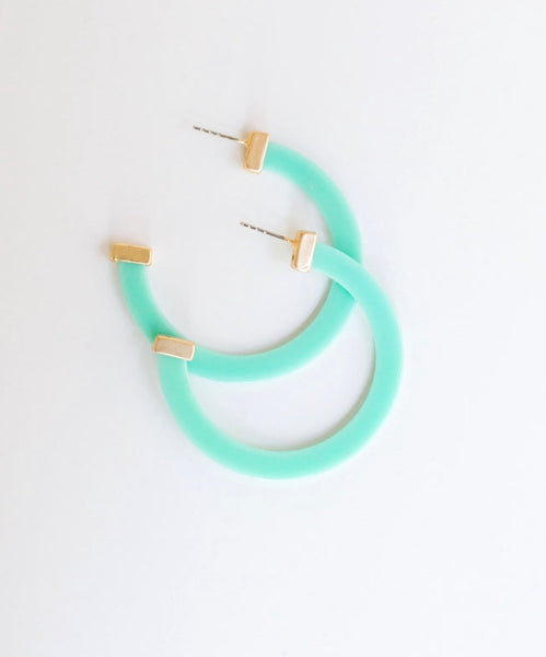 Colorful Acrylic Hoop Earrings {Color/Size Options}