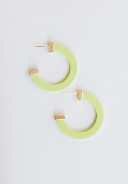 Colorful Acrylic Hoop Earrings {Color/Size Options}