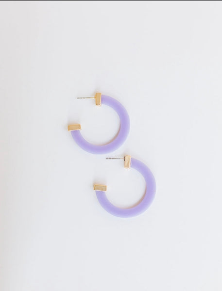 Colorful Acrylic Hoop Earrings {Color/Size Options}